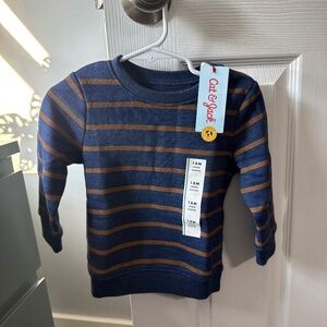 Cat & Jack Blue and Orange Striped Sweatshirt